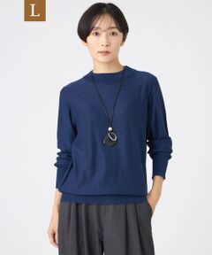 EVEX by KRIZIA  (大きいサイズ) / エヴェックス バイ クリツィア (オオキイサイズ) その他トップス | 【L】【SANYO Style EDITION掲載】【ウォッシャブル】ミニスパンコールニットプルオーバー