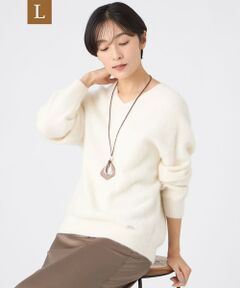 EVEX by KRIZIA  (大きいサイズ) / エヴェックス バイ クリツィア (オオキイサイズ) その他トップス | 【L】【SANYO Style EDITION掲載】フォックスウールファーニットプルオーバー