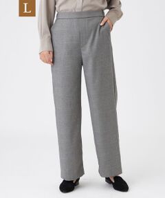 EVEX by KRIZIA  (大きいサイズ) / エヴェックス バイ クリツィア (オオキイサイズ) その他パンツ | 【L】【カタログ掲載】【ウォッシャブル】ラメグレンチェックブラッシュドストレートパンツ