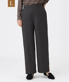 EVEX by KRIZIA  (大きいサイズ) / エヴェックス バイ クリツィア (オオキイサイズ) その他パンツ | 【L】【カタログ掲載】【ウォッシャブル】ラメグレンチェックブラッシュドストレートパンツ