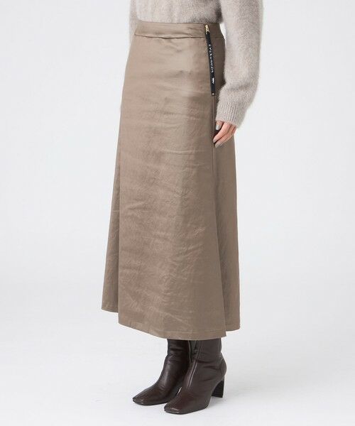 EVEX by KRIZIA  (大きいサイズ) / エヴェックス バイ クリツィア (オオキイサイズ) ロング・マキシ丈スカート | 【L】【カタログ掲載】【マシンウォッシャブル】レザーライクサテンストレッチスカート | 詳細5