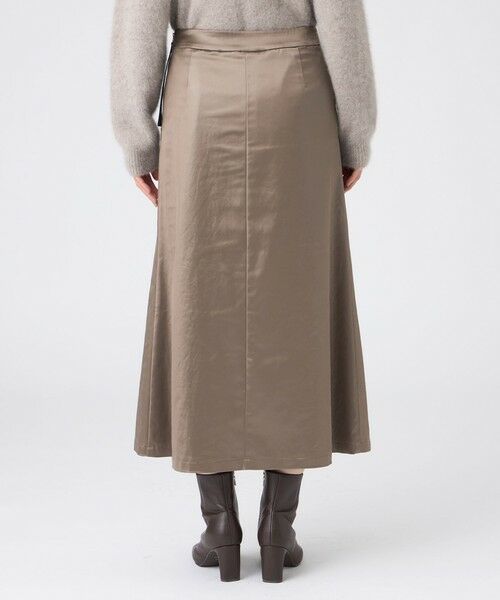 EVEX by KRIZIA  (大きいサイズ) / エヴェックス バイ クリツィア (オオキイサイズ) ロング・マキシ丈スカート | 【L】【カタログ掲載】【マシンウォッシャブル】レザーライクサテンストレッチスカート | 詳細6