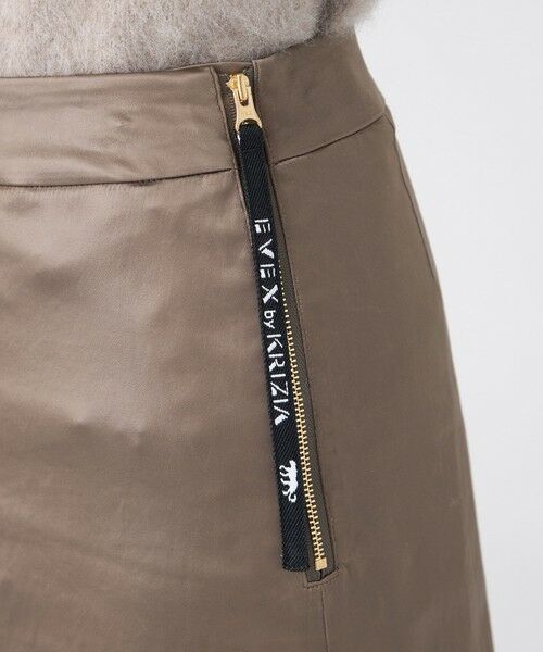 EVEX by KRIZIA  (大きいサイズ) / エヴェックス バイ クリツィア (オオキイサイズ) ロング・マキシ丈スカート | 【L】【カタログ掲載】【マシンウォッシャブル】レザーライクサテンストレッチスカート | 詳細7