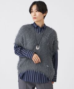 EVEX by KRIZIA  (大きいサイズ) / エヴェックス バイ クリツィア (オオキイサイズ) その他トップス | 【L】フェザータッチVネックニットベスト