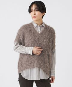 EVEX by KRIZIA  (大きいサイズ) / エヴェックス バイ クリツィア (オオキイサイズ) その他トップス | 【L】フェザータッチVネックニットベスト