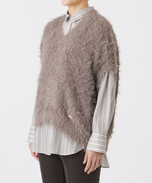 EVEX by KRIZIA  (大きいサイズ) / エヴェックス バイ クリツィア (オオキイサイズ) その他トップス | 【L】フェザータッチVネックニットベスト | 詳細4