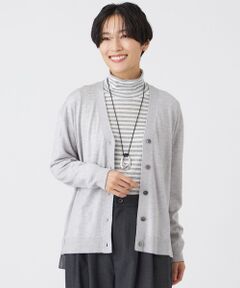 EVEX by KRIZIA  (大きいサイズ) / エヴェックス バイ クリツィア (オオキイサイズ) その他トップス | 【L】【ウォッシャブル】ハイゲージラインニットカーディガン