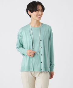 EVEX by KRIZIA  (大きいサイズ) / エヴェックス バイ クリツィア (オオキイサイズ) その他トップス | 【L】【ウォッシャブル】ハイゲージラインニットカーディガン