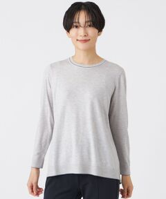 EVEX by KRIZIA  (大きいサイズ) / エヴェックス バイ クリツィア (オオキイサイズ) その他トップス | 【L】【ウォッシャブル】ハイゲージラインニットプルオーバー