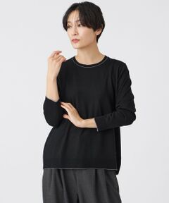 EVEX by KRIZIA  (大きいサイズ) / エヴェックス バイ クリツィア (オオキイサイズ) その他トップス | 【L】【ウォッシャブル】ハイゲージラインニットプルオーバー