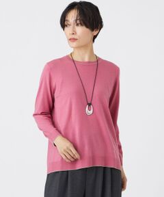 EVEX by KRIZIA  (大きいサイズ) / エヴェックス バイ クリツィア (オオキイサイズ) その他トップス | 【L】【ウォッシャブル】ハイゲージラインニットプルオーバー