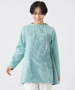 EVEX by KRIZIA  (大きいサイズ) / エヴェックス バイ クリツィア (オオキイサイズ) その他トップス | 【L】【ウォッシャブル】シャドープリントダンボールニットチュニックプルオーバー