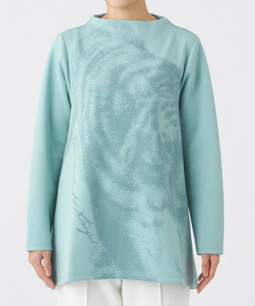 EVEX by KRIZIA  (大きいサイズ) / エヴェックス バイ クリツィア (オオキイサイズ) その他トップス | 【L】【ウォッシャブル】シャドープリントダンボールニットチュニックプルオーバー | 詳細4
