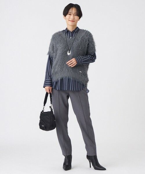 EVEX by KRIZIA (大きいサイズ) / エヴェックス バイ クリツィア (オオキイサイズ) その他パンツ | 【L】【マシンウォッシャブル】TRダブルクロスピンタックパンツ | 詳細4