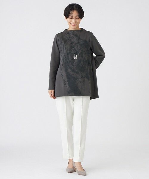 EVEX by KRIZIA (大きいサイズ) / エヴェックス バイ クリツィア (オオキイサイズ) その他パンツ | 【L】【マシンウォッシャブル】TRダブルクロスピンタックパンツ | 詳細2