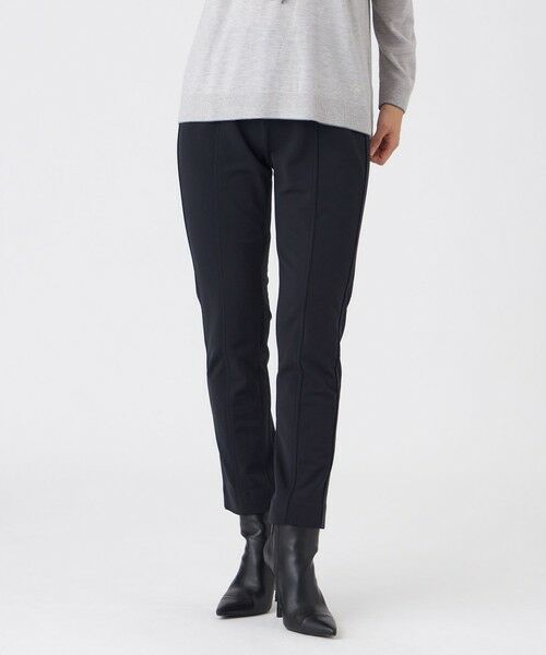 EVEX by KRIZIA (大きいサイズ) / エヴェックス バイ クリツィア (オオキイサイズ) その他パンツ | 【L】【ウォッシャブル】裏起毛ハイテンションクロップドパンツ(ブラック)