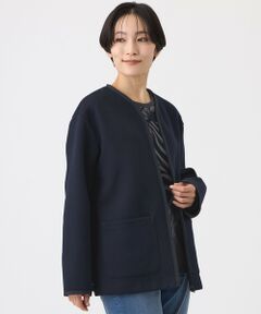 【L】【マシンウォッシャブル】ゼブラプリントダンボールニットコーディガン