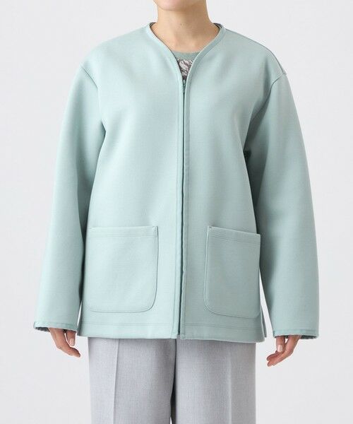 EVEX by KRIZIA  (大きいサイズ) / エヴェックス バイ クリツィア (オオキイサイズ) テーラードジャケット | 【L】【マシンウォッシャブル】ゼブラプリントダンボールニットコーディガン | 詳細3