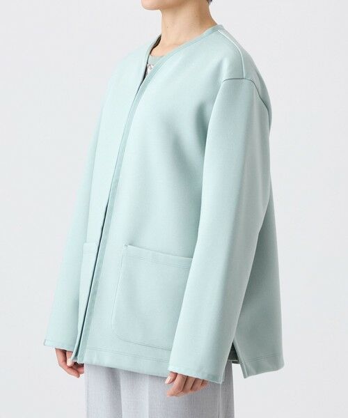 EVEX by KRIZIA  (大きいサイズ) / エヴェックス バイ クリツィア (オオキイサイズ) テーラードジャケット | 【L】【マシンウォッシャブル】ゼブラプリントダンボールニットコーディガン | 詳細4