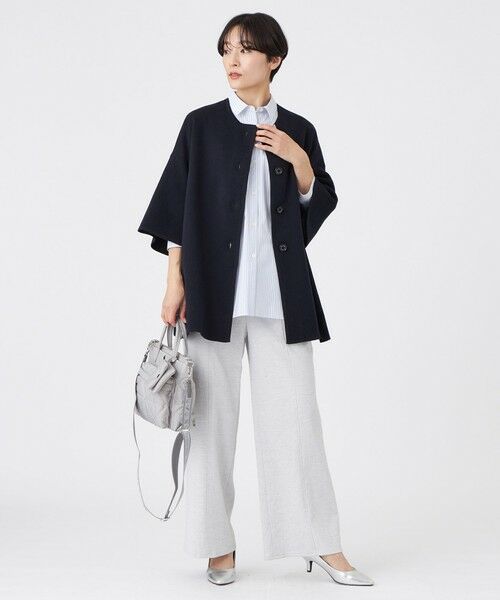 EVEX by KRIZIA  (大きいサイズ) / エヴェックス バイ クリツィア (オオキイサイズ) その他トップス | 【L】【ウォッシャブル】コットンブレンドストライプシャツ | 詳細2