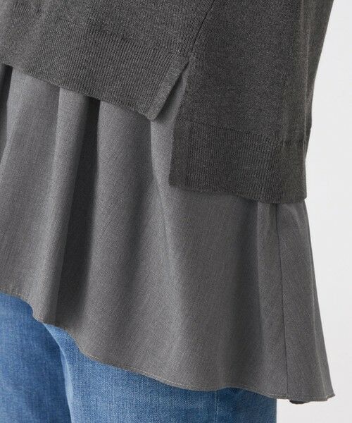 EVEX by KRIZIA  (大きいサイズ) / エヴェックス バイ クリツィア (オオキイサイズ) その他トップス | 【L】【ウォッシャブル】シャツコンビニットプルオーバー | 詳細7