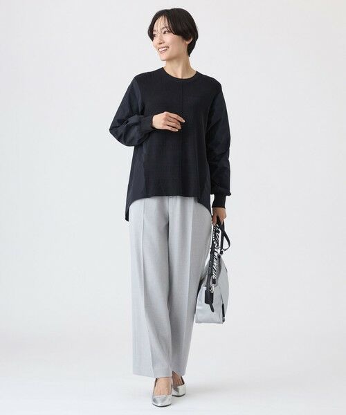 EVEX by KRIZIA  (大きいサイズ) / エヴェックス バイ クリツィア (オオキイサイズ) その他トップス | 【L】【ウォッシャブル】タフタコンビニットプルオーバー | 詳細2