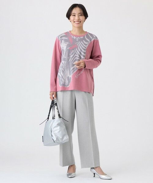 EVEX by KRIZIA  (大きいサイズ) / エヴェックス バイ クリツィア (オオキイサイズ) その他トップス | 【L】【ウォッシャブル】ツインゼブラジャカードカットソー | 詳細2