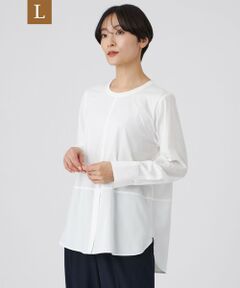 EVEX by KRIZIA  (大きいサイズ) / エヴェックス バイ クリツィア (オオキイサイズ) その他トップス | 【L】【ウォッシャブル】シャツコンビカットソー