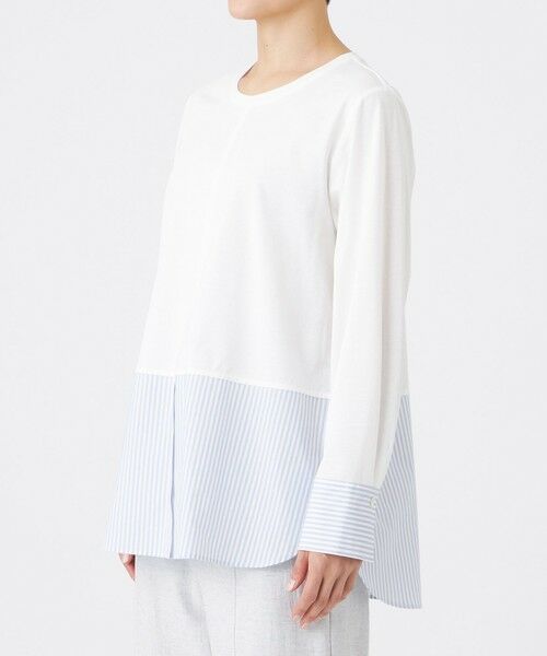 EVEX by KRIZIA  (大きいサイズ) / エヴェックス バイ クリツィア (オオキイサイズ) その他トップス | 【L】【ウォッシャブル】シャツコンビカットソー | 詳細4