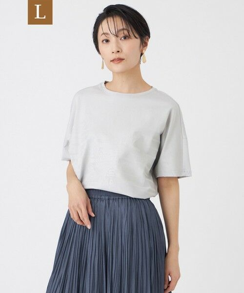 EVEX by KRIZIA  (大きいサイズ) / エヴェックス バイ クリツィア (オオキイサイズ) その他トップス | 【L】【カタログ掲載・ウォッシャブル】クリアゼブラプリントカットソー（グレー系2）