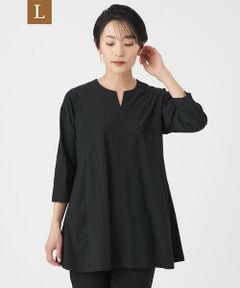 EVEX by KRIZIA  (大きいサイズ) / エヴェックス バイ クリツィア (オオキイサイズ) その他トップス | 【L】【接触冷感・マシンウォッシャブル】ハイゲージメリルハイテンションチニックカットソー