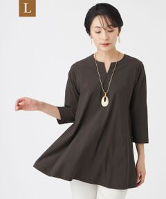 EVEX by KRIZIA  (大きいサイズ) / エヴェックス バイ クリツィア (オオキイサイズ) その他トップス | 【L】【接触冷感・マシンウォッシャブル】ハイゲージメリルハイテンションチニックカットソー