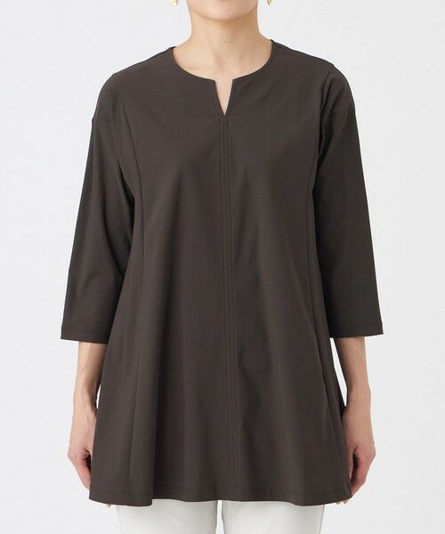 EVEX by KRIZIA  (大きいサイズ) / エヴェックス バイ クリツィア (オオキイサイズ) その他トップス | 【L】【接触冷感・マシンウォッシャブル】ハイゲージメリルハイテンションチニックカットソー | 詳細5