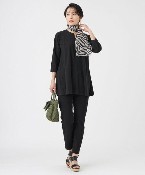 EVEX by KRIZIA  (大きいサイズ) / エヴェックス バイ クリツィア (オオキイサイズ) その他トップス | 【L】【接触冷感・マシンウォッシャブル】ハイゲージメリルハイテンションチニックカットソー | 詳細2