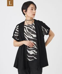 EVEX by KRIZIA  (大きいサイズ) / エヴェックス バイ クリツィア (オオキイサイズ) その他トップス | 【L】【接触冷感・ウォッシャブル】ハイゲージ天竺ジレ