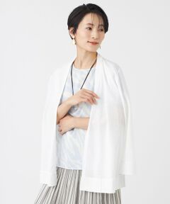 【L】【接触冷感・ウォッシャブル】ハイゲージ天竺カーディガン