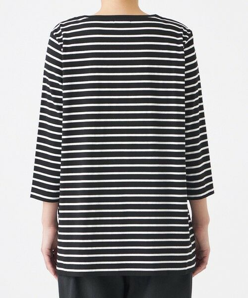 EVEX by KRIZIA  (大きいサイズ) / エヴェックス バイ クリツィア (オオキイサイズ) その他トップス | 【L】【ウォッシャブル】ロゴエンブロイダリーボーダーチュニックカットソー | 詳細4