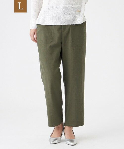 EVEX by KRIZIA  (大きいサイズ) / エヴェックス バイ クリツィア (オオキイサイズ) その他パンツ | 【L】【カタログ掲載・接触冷感・吸水速乾・UV対策・透け防止・マシンウォッシャブル】ファンクションオックスベイカーパンツ（グリーン5）