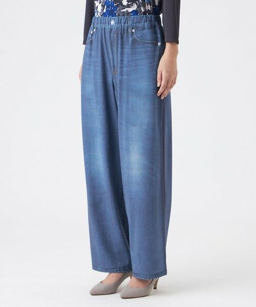 EVEX by KRIZIA  (大きいサイズ) / エヴェックス バイ クリツィア (オオキイサイズ) その他パンツ | 【L】【カタログ掲載・接触冷感・吸水速乾・着用じわ防止・マシンウォッシャブル】ストレッチプリントデニムパンツ | 詳細6