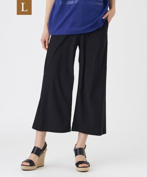 EVEX by KRIZIA  (大きいサイズ) / エヴェックス バイ クリツィア (オオキイサイズ) その他パンツ | 【L】【定番人気・新色】【接触冷感・UVカット・ウォッシャブル】メリルハイテンションワイドパンツ（ブラック）