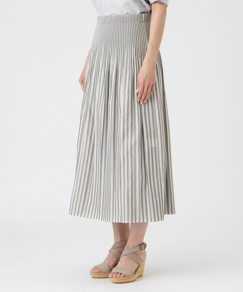 EVEX by KRIZIA  (大きいサイズ) / エヴェックス バイ クリツィア (オオキイサイズ) ロング・マキシ丈スカート | 【L】【カタログ掲載・ウォッシャブル】ストライプリバーシブルシャーリングスカート | 詳細8