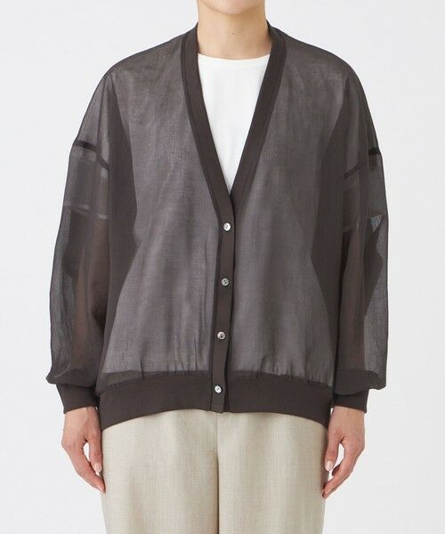 EVEX by KRIZIA  (大きいサイズ) / エヴェックス バイ クリツィア (オオキイサイズ) その他トップス | 【L】【ウォッシャブル】オーガンジーシャーディガン | 詳細3
