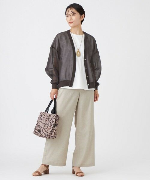 EVEX by KRIZIA  (大きいサイズ) / エヴェックス バイ クリツィア (オオキイサイズ) その他トップス | 【L】【ウォッシャブル】オーガンジーシャーディガン | 詳細2