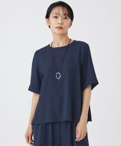 EVEX by KRIZIA  (大きいサイズ) / エヴェックス バイ クリツィア (オオキイサイズ) その他トップス | 【L】【接触冷感・吸水速乾・遮熱・UV対策・マシンウォッシャブル】【キマル！シリーズ】キマルサテンプルオーバーブラウス