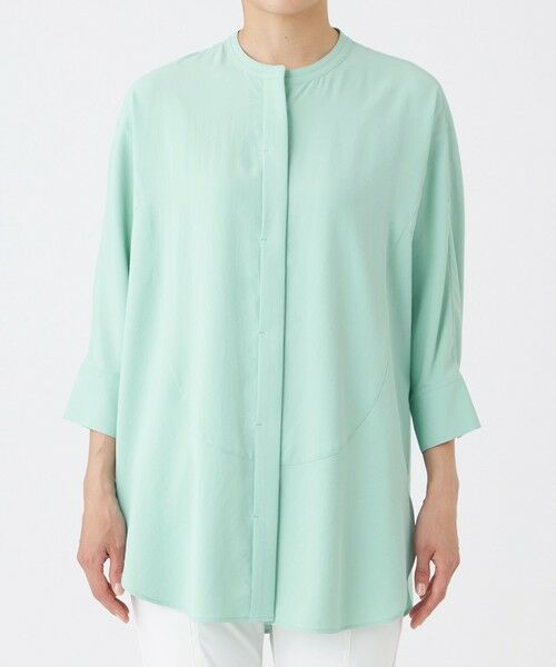 EVEX by KRIZIA  (大きいサイズ) / エヴェックス バイ クリツィア (オオキイサイズ) その他トップス | 【L】【接触冷感・吸水速乾・遮熱・UV対策・マシンウォッシャブル】【キマル！シリーズ】キマルサテンシャツ | 詳細4