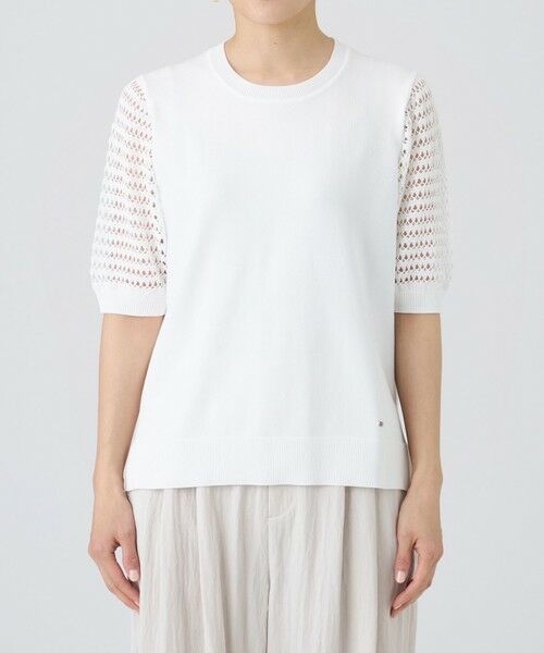 EVEX by KRIZIA  (大きいサイズ) / エヴェックス バイ クリツィア (オオキイサイズ) その他トップス | 【L】【カタログ掲載・ウォッシャブル】クロッシングメッシュニットプルオーバー | 詳細5