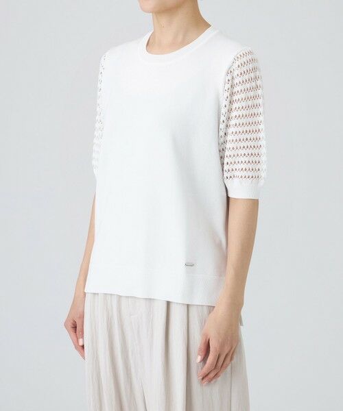 EVEX by KRIZIA  (大きいサイズ) / エヴェックス バイ クリツィア (オオキイサイズ) その他トップス | 【L】【カタログ掲載・ウォッシャブル】クロッシングメッシュニットプルオーバー | 詳細6