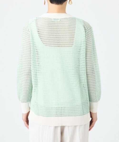 EVEX by KRIZIA  (大きいサイズ) / エヴェックス バイ クリツィア (オオキイサイズ) その他トップス | 【L】【カタログ掲載】クロッシングメッシュニットカーディガン | 詳細5