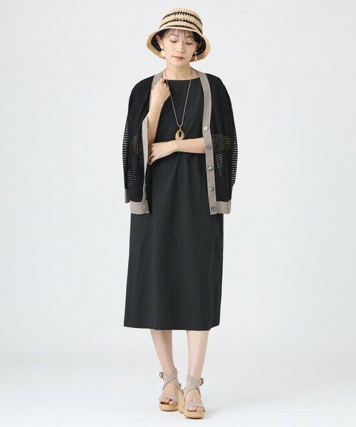 EVEX by KRIZIA  (大きいサイズ) / エヴェックス バイ クリツィア (オオキイサイズ) その他トップス | 【L】【カタログ掲載】クロッシングメッシュニットカーディガン | 詳細1