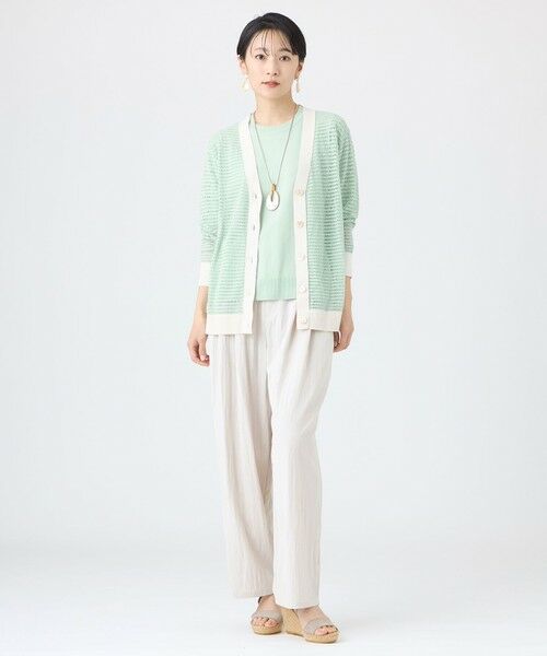 EVEX by KRIZIA  (大きいサイズ) / エヴェックス バイ クリツィア (オオキイサイズ) その他トップス | 【L】【カタログ掲載】クロッシングメッシュニットカーディガン | 詳細2